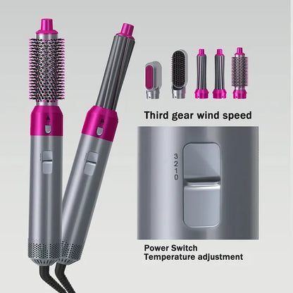 Versatile 5-in-1 Hot Air Comb
